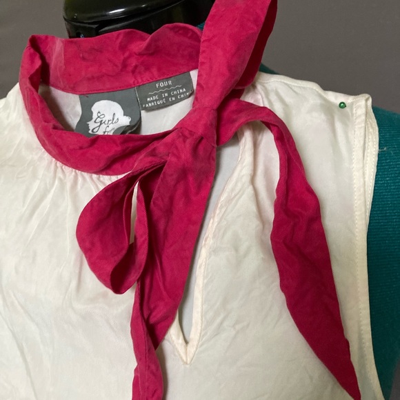 Girls From Savoy for Anthropologie tie-neck color-block dress 4 - Picture 2 of 4